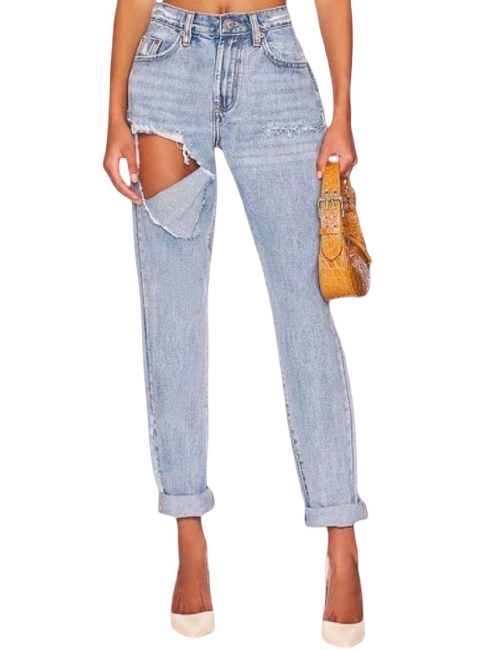 One Teaspoon 1982S High Waist Balloon Denim Jeans - Size 28 - Berlin Blue